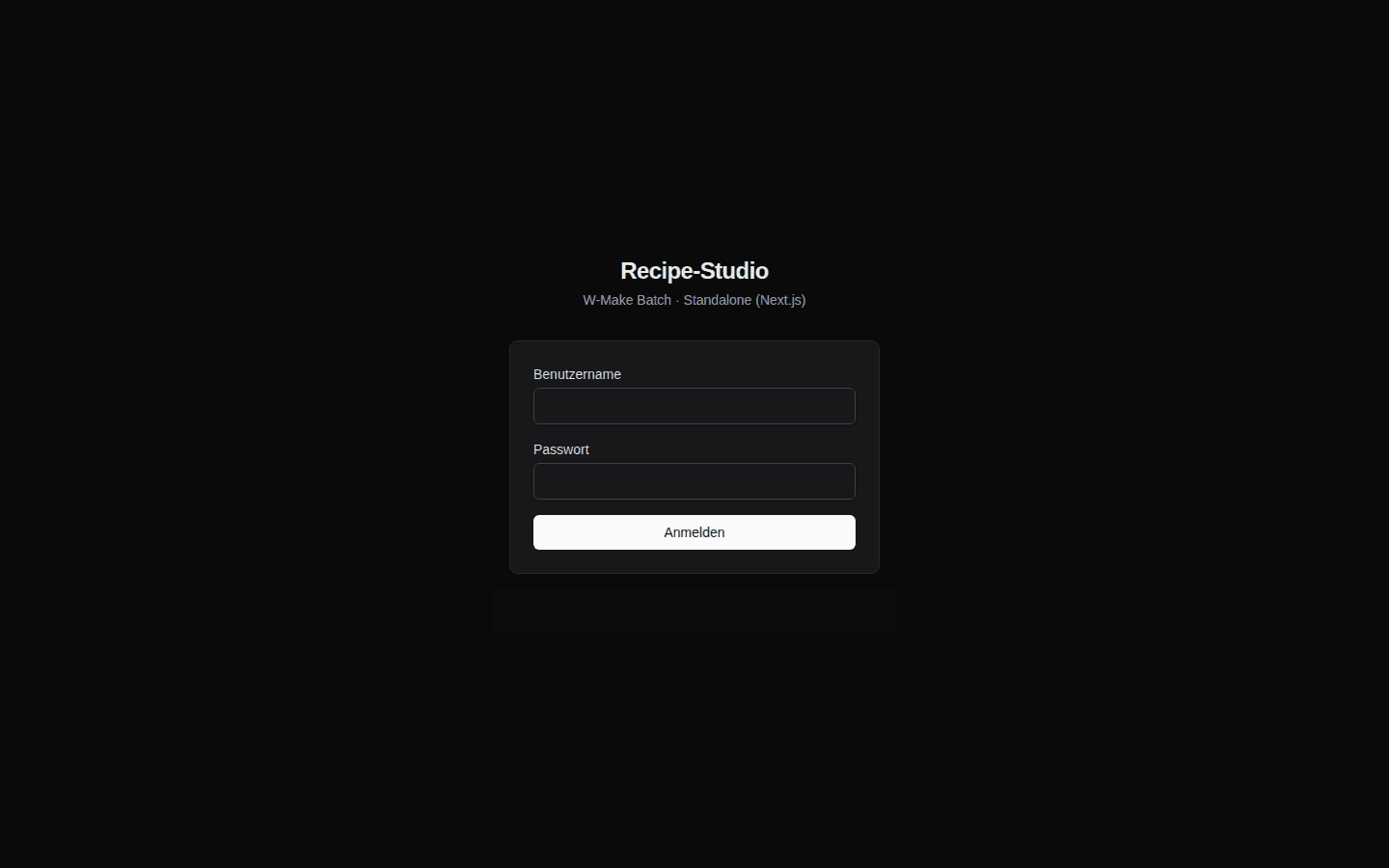 Live view of the lean Next.js version at the protected sign-in screen.